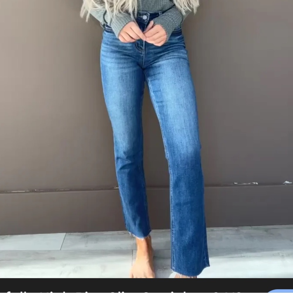 Classic Blue Straight Leg Jeans